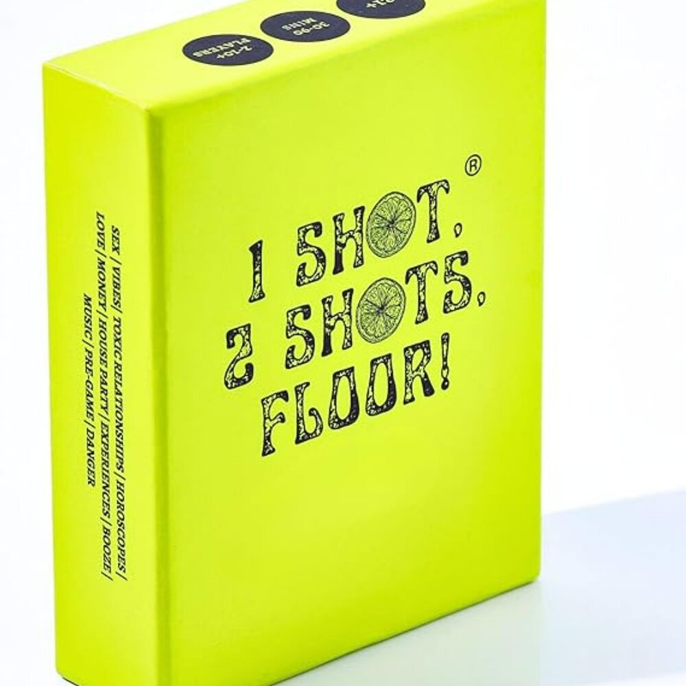 NWT 1 Shot 2 Shots Floor Drinking Card Game 150 Cards Party Adult Game Night